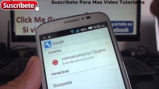Alcatel Onetouch Pop C7 eliminar cuenta de google en android Español
