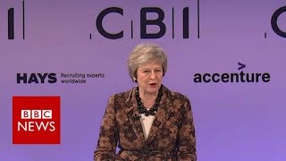 Theresa May seeks business support for Brexit plan - BBC News