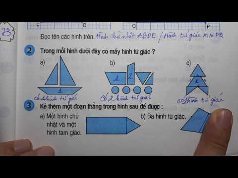TOÁN LỚP 2 - SGK/ Trang 23 - HÌNH CHỮ NHẬT - HÌNH TỨ GIÁC - Thầy Nhựt TV