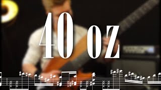 40oz (Polyphia) - Guitar Riff on Bass | with running notes