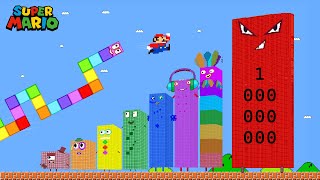 Number Sanke Vs The Giant Biggest And Tallest Maze In Super Mario Bros Gm Stories