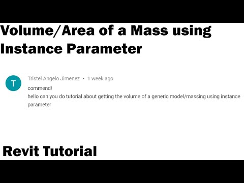 Revit Tutorial - Volume/Area of a Massing Model