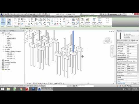 Revit cơ bản - 3 (LEVEL+GRID+COLUNM+BEAM)