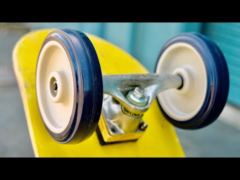 SHOPPING CART WHEELS ON A SKATEBOARD