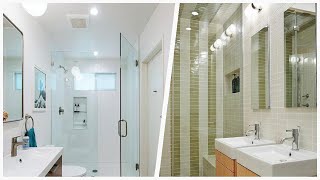 75 Beautiful Multicolored Floor Bathroom With Flat-Panel Cabinets Design Ideas