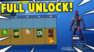 BUYING ALL 100 TIERS! Season 4 Battle Pass ALL ITEMS UNLOCKED! (Fortnite Battle Royale)