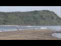 指宿市知林ケ島の砂州・海没風景