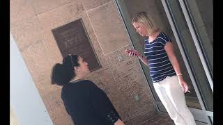 Cute Blonde Woman Smoking Cigarette Candid