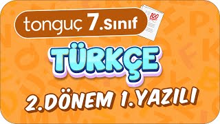 7.Sınıf Türkçe 2.Dönem 1.Yazılıya Hazırlık 📑 #2024