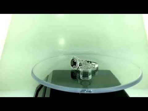 Platinum Black Diamond Engagement Ring 1.60 Carat Bridal Ring Handmade Halo Platinum Black Diamond Engagement Ring 1.60 Carat Bridal Ring Handmade Halo