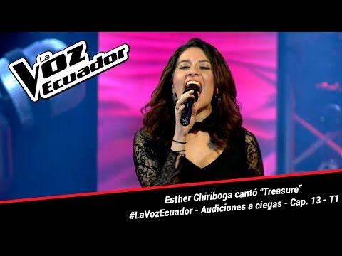 Esther Chiriboga cantó “Treasure” - La Voz Ecuador - Audiciones a ciegas - Cap. 13 - T1