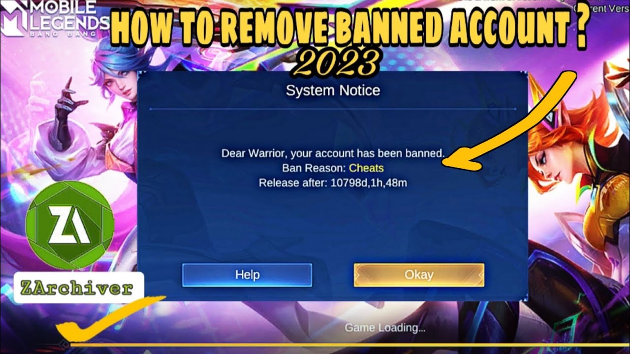 How to remove banned account in mobile legends ? How to How to remove banned account in mobile legends ? How to