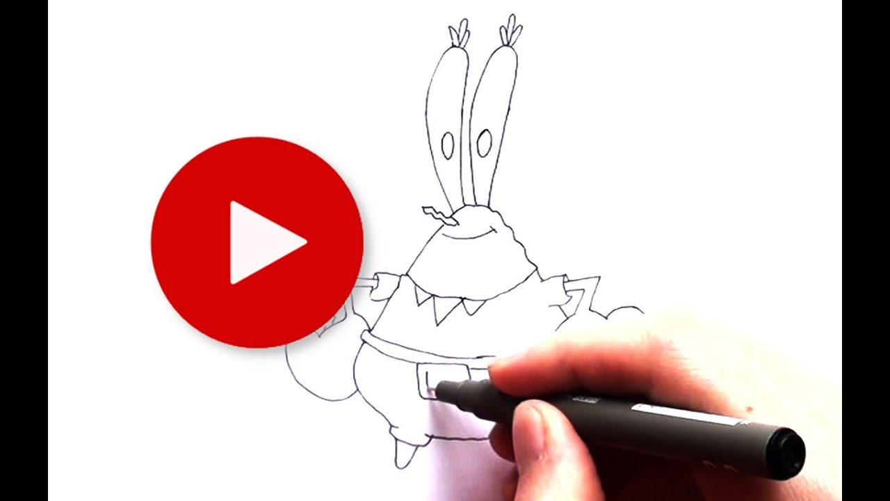 How to Draw Mr. Krabs from Spongebob || How to Draw Cartoons 6 - YouTube