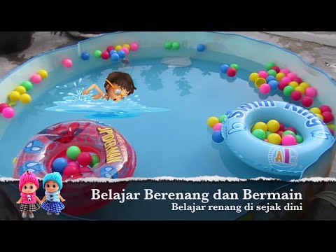 Foto mainan 1 set kolam renang