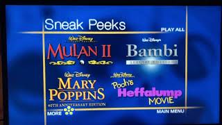 Sneak Peeks Menu To Mulan Special Edition 2004 Dvd