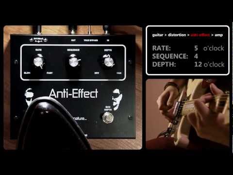 Anti-Effect guitar pedal VIDEO DEMO #1 | Guitar►Dist. pedal►Anti-Effect►Amp || Chaosound.com