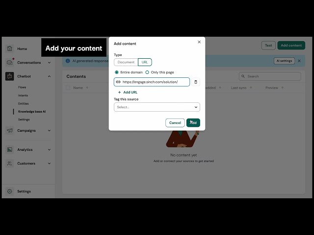 Watch Knowledge Base AI - newest Sinch Engage feature on YouTube.