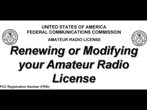 Renew amateur license