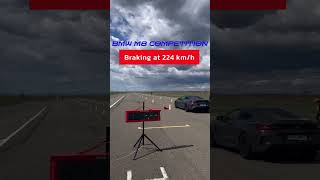 Emergency Braking At 224 Kmh - Bmw M8 Compeion