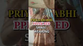 Pyari Bhabhi Weari Red Pink Saree