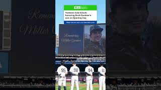 The New York Yankees Paid Tribute To Brett Gardners Late Son Miller Prior To Their Opening Mlb Game