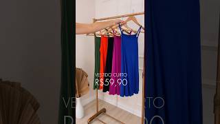 Vestido Curto Apenas R59,90 Disponível Em 5 Lindas Cores
