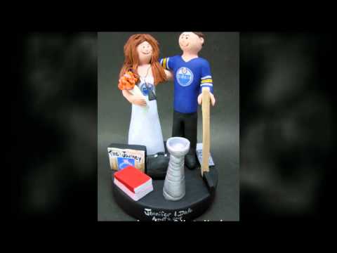 wwwmagicmudcom call 1 800 231 9814 Hockey Fans Wedding Cake Topper custom