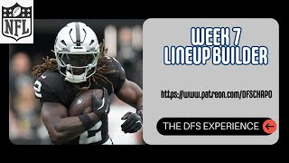 Nfl Dfs Draftkings Lineup Builder Week 7