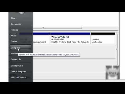How to Make/Create a Partition in Windows Vista