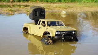 Super Cheap 4WD RC Crawler Gets Wet! Remoking/MaxxRace