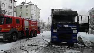 Karamanda Tır Yangını