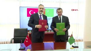 Dışişleri Bakanı Hakan Fidan, Türkmenistanlı Mevkidaşıyla İşbirliği Programı Imzaladı