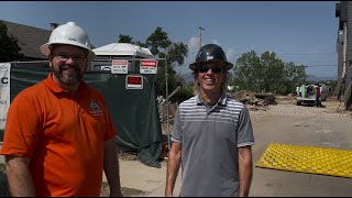 John and Brett chatting about construction communications research this summer
