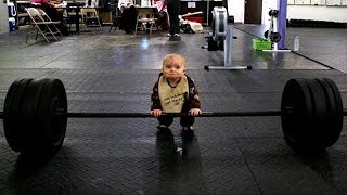 Cute Baby And Daddy Workout Together || Funny Fails Baby