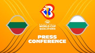 Lithuania v Bulgaria - Press Conference | FIBA Basketball World Cup 2023 European Qualifiers