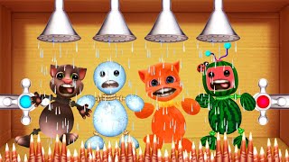 Cocomelon,Tom,Ginger In Bathroom Liquids Kick The Buddy