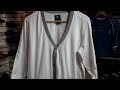 Men's Cardigan By Pj Mark (White/Grey) Men's Cardigan By Pj Mark (White/Grey)
