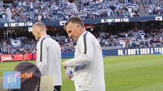 Melbourne Derby from the pitch
