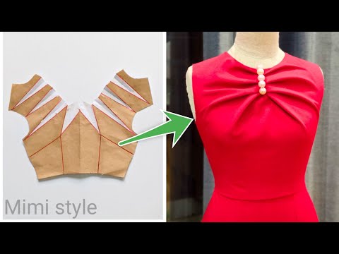 @MiMi style : Thiết kế váy xếp ly nơ ngực liền