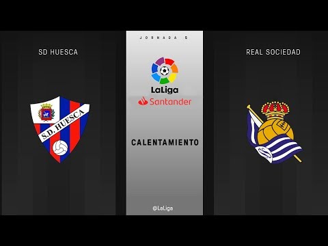 Calentamiento SD Huesca vs Real Sociedad