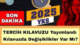 2025 Yks Terci̇h Kilavuzu Yayimlandi Deği̇şi̇kli̇kler Var Mi?