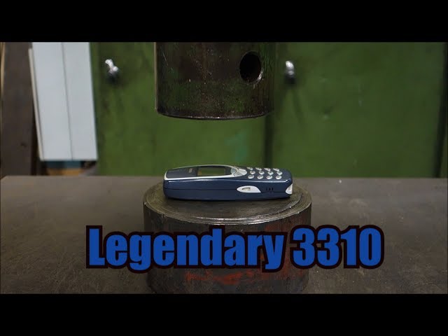 Crushing Nokia 3310 With A Hydraulic Press - Video