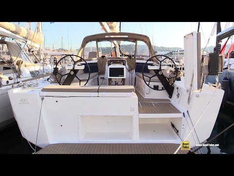 2019 Dufour 430 Grand Large - Deck and Interior Walkaround - Debut at 2018 Cannes Yachting Festival
