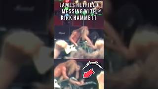 James Hetfield Messing With Kirk Hammett’s Guitar #Metallica