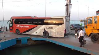Hanif, Sauth Line, Sb Super Deluxe Hyundai Limousine Daulatdia Ferry Ghat Transport Loading
