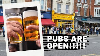 Back in the Pub and ready for my first real pint post Lock Down - London town - Independence Day