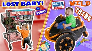 WE LOST OUR BABY while CHRISTMAS SHOPPING! Tickle Haha + POWER WHEELS Wild Thing (FUNnel Vision)