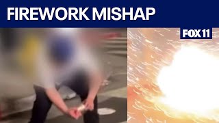 Dodgers Fan Blows Up Hand With Firework During World Series Celebrations