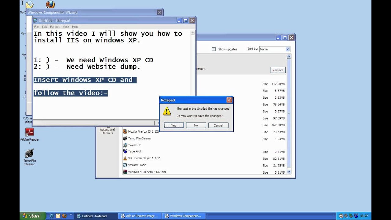 How to install IIS and host website in windows XP - YouTube