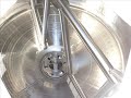 Video Breddo Likwifier 600 gallon 316 stainless steel jacketed scrape surface conical bottom blender